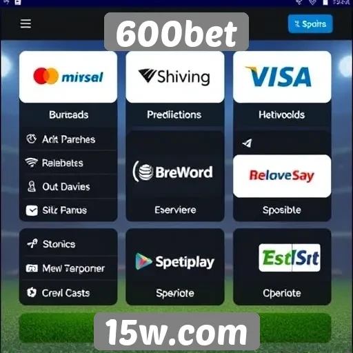 Métodos de pagamento disponíveis no 600bet