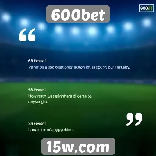 Feedback de usuários sobre a experiência no 600bet